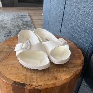 COPY - Birkenstock one strap, white plastic sandal, size 39